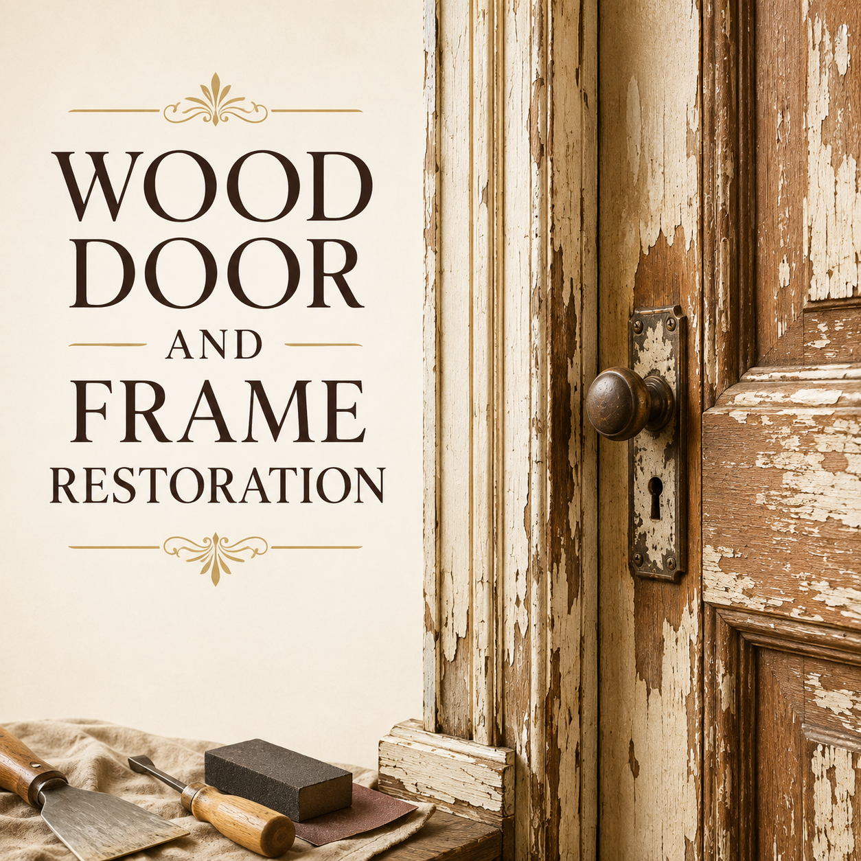 Wood door and frame repair and restoration